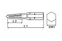 Мітчик машинний VOLKEL М9x1,25; HSS-G; допуск ISO2/6H; L=40,5 мм (67044), фото 3
