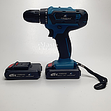 Шурупокрут із набором інструментів Jiageng Cordless Drill 25V J-25, синьо-чорний, фото 2