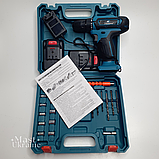Шурупокрут із набором інструментів Jiageng Cordless Drill 25V J-25, синьо-чорний, фото 10
