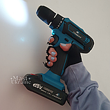 Шурупокрут із набором інструментів Jiageng Cordless Drill 25V J-25, синьо-чорний, фото 5