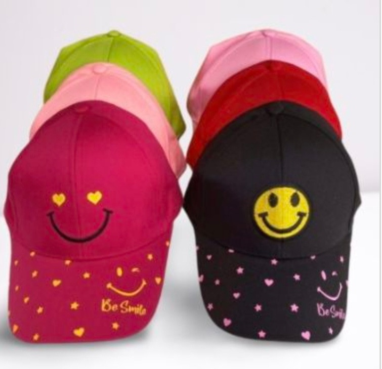 Оптом Кепка  дитяча Смайлик для дівчинки