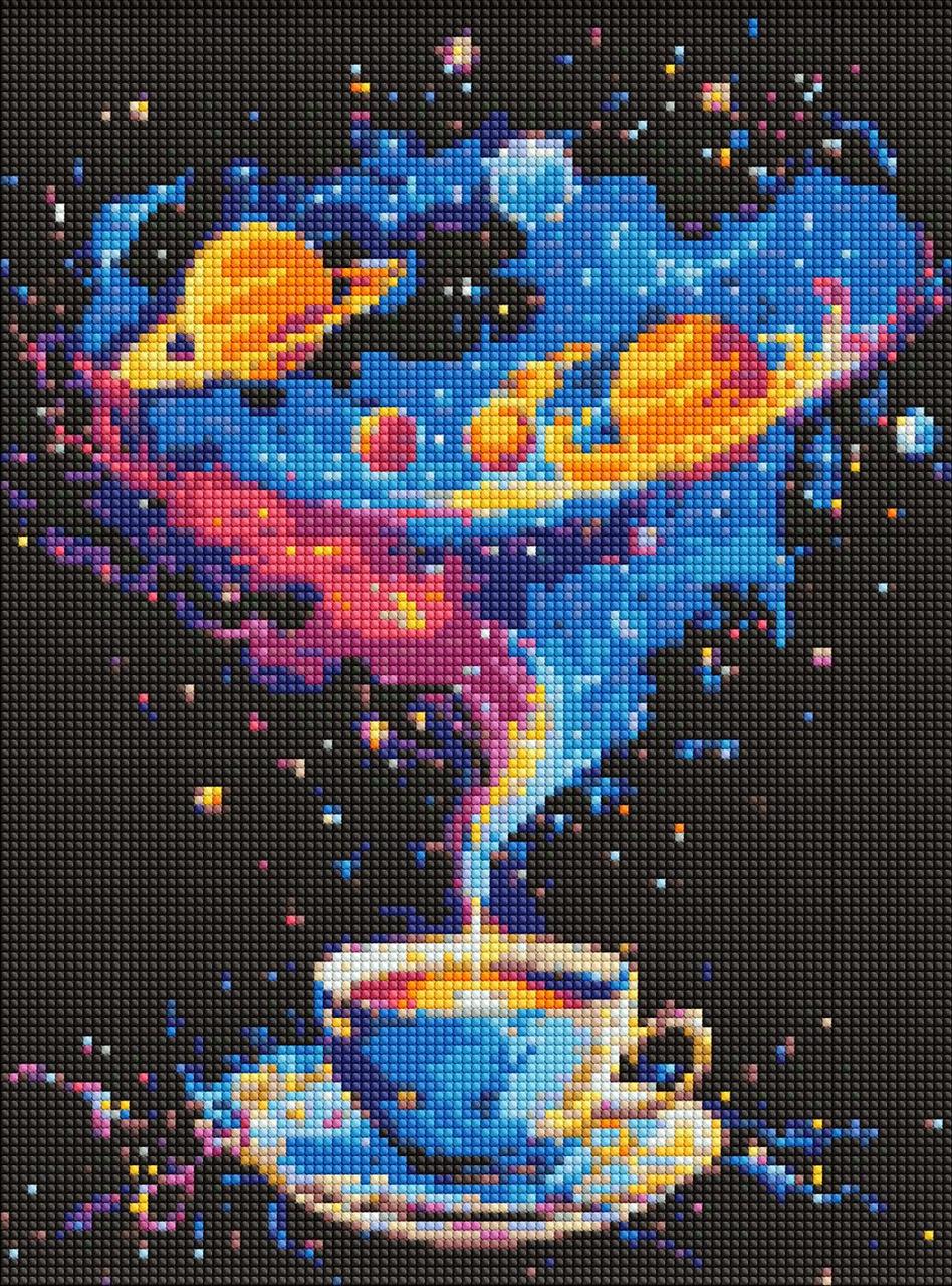 Алмазна мозаїка/вишивка Космічний вихор з голограмними стразами 30*40 см Ідейка AMO 8005, фото 1