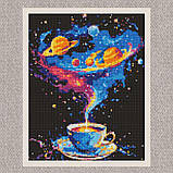 Алмазна мозаїка/вишивка Космічний вихор з голограмними стразами 30*40 см Ідейка AMO 8005, фото 2