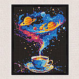 Алмазна мозаїка/вишивка Космічний вихор з голограмними стразами 30*40 см Ідейка AMO 8005, фото 4