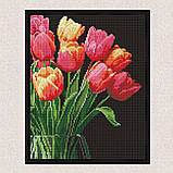 Алмазна мозаїка/вишивка Ароматні тюльпани 30*40 см Ідейка AMO 8030, фото 4