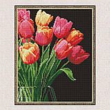 Алмазна мозаїка/вишивка Ароматні тюльпани 30*40 см Ідейка AMO 8030, фото 5