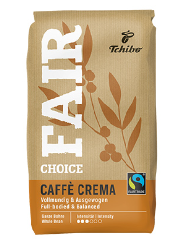 Кава Tchibo Fair Choice Caffe Crema в зернах 1 кг