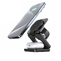 Бездротовий зарядний пристрій xCase HT-537 Fast Wireless Charger, Magnetic MagSafe 3 в 1 для iPhone