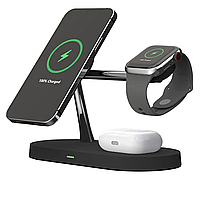 Бездротовий зарядний пристрій TIMESS T268 Fast Wireless Charger, Magnetic 3 в 1 для iPhone