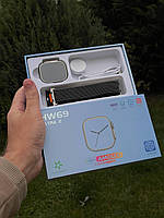 Смартгодинник Smart Watch ULTRA 2 AMOLED 49 мм Чорний + ремінець у подарунок/сірі + чорний ремінець