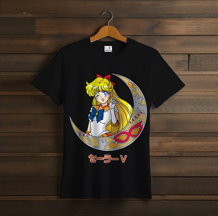 Футболка унісекс з принтом "Sailor Moon, Сейлор Мун, манга, аніме, персонаж, герої 09"