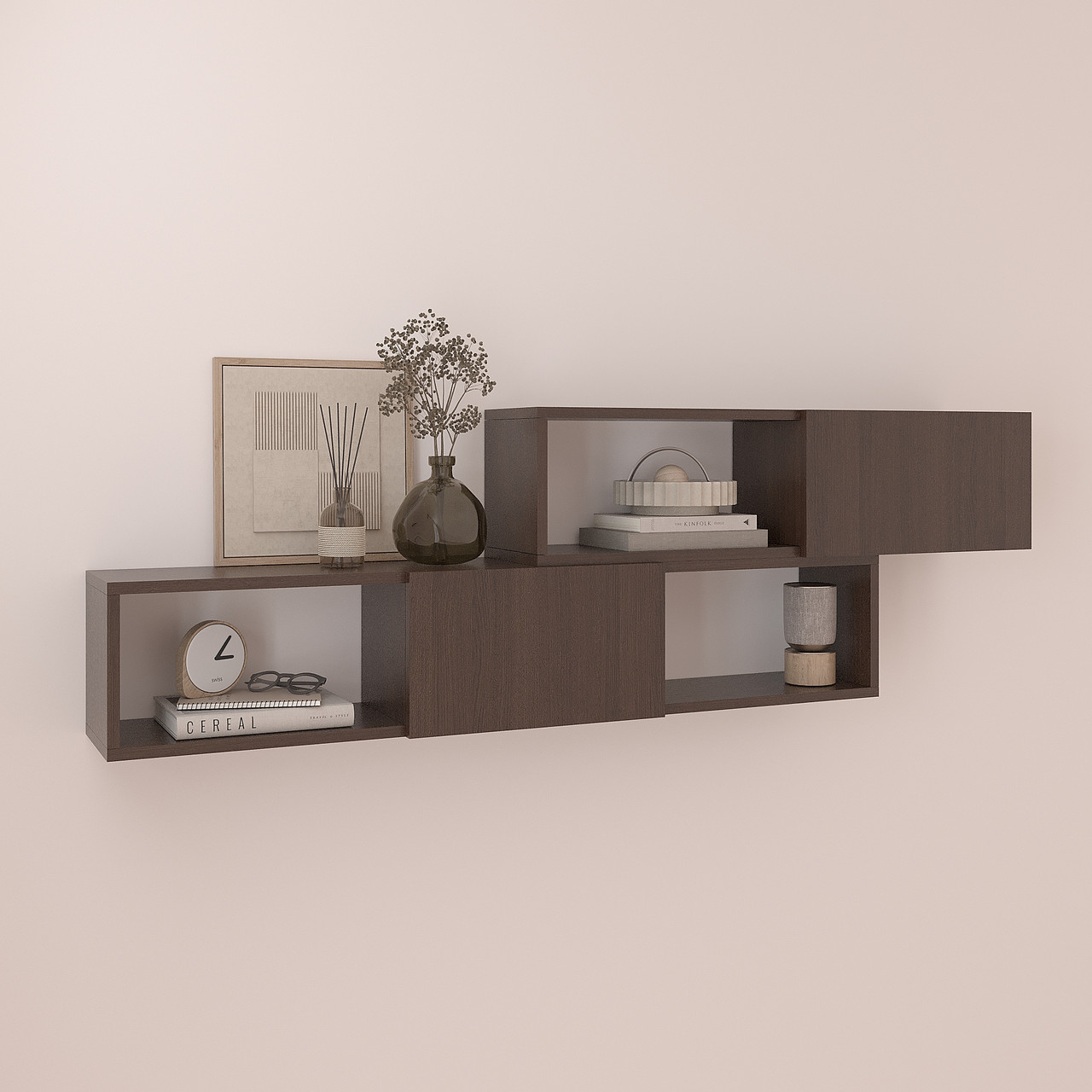 Навісна полиця настінна 460х1500х220 мм Венге Магія, фото 1