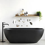 Дзеркальний декор акриловий самоклеючий Камінці срібло, 12шт (D) SW-00002496, фото 6