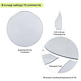Дзеркальний декор акриловий самоклеючий срібло,15шт (D) SW-00002501, фото 3
