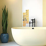 Дзеркальний декор акриловий самоклеючий золото,10шт (D) SW-00002507, фото 6