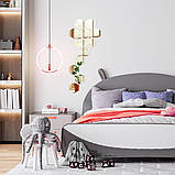 Дзеркальний декор акриловий самоклеючий 85*95мм срібло,12шт (D) SW-00002512, фото 5