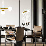 Дзеркальний декор акриловий самоклеючий 125*105мм срібло,12шт (D) SW-00002513, фото 5