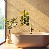 Дзеркальний декор акриловий самоклеючий 85*95мм золото, 12шт (D) SW-00002516, фото 5