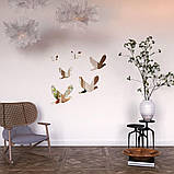 Дзеркальний декор акриловий самоклеючий Птахи срібло, 6шт (D) SW-00002520, фото 5