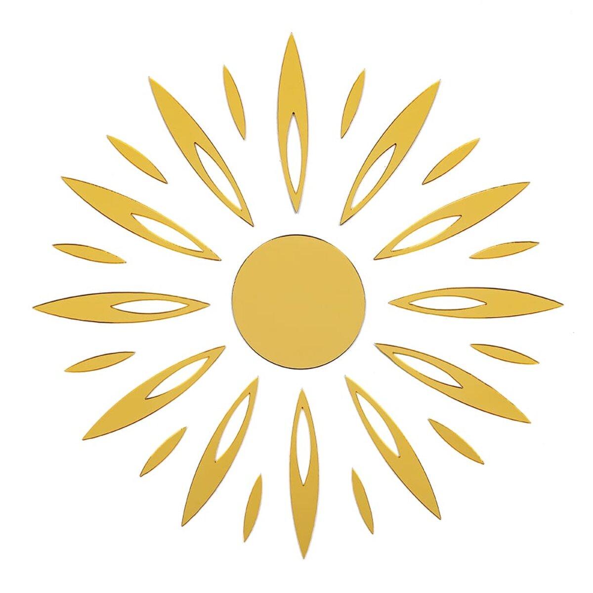 Дзеркальний декор акриловий самоклеючий золото, 25шт (D) SW-00002522, фото 1