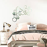 Дзеркальний декор акриловий самоклеючий срібло, 24шт (D) SW-00002523, фото 5