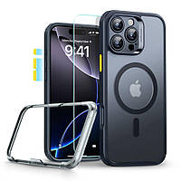 Чохол і скло ESR для iPhone 16 Pro Max - Classic Pro Set Halolock MagSafe, Frosted Black (4894240221853)