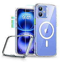 Чохол і скло ESR для iPhone 16 — Classic Pro Set Halolock MagSafe, Clear (4894240221952)