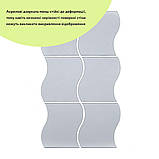 Дзеркальний декор акриловий самоклеючий 140*190мм срібло, 6шт (D) SW-00002510, фото 2