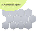 Дзеркальний декор акриловий самоклеючий 150*175мм срібло,12шт (D) SW-00002514, фото 2