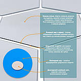 Дзеркальний декор акриловий самоклеючий 150*175мм срібло,12шт (D) SW-00002514, фото 4