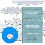 Дзеркальний декор акриловий самоклеючий Квіти срібло, 6шт (D) SW-00002519, фото 4