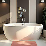 Дзеркальний декор акриловий самоклеючий Квіти срібло, 6шт (D) SW-00002519, фото 5