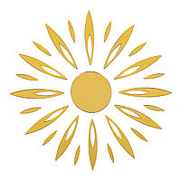 Дзеркальний декор акриловий самоклеючий золото, 25шт (D) SW-00002522