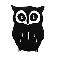 Дзеркальний декор акриловий самоклеючий Сова чорна (D) SW-00002493