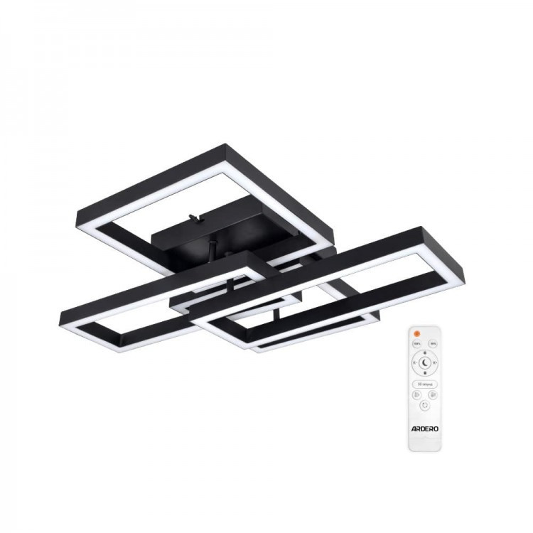 Світлодіодний світильник AL6494-1ARD URBAN W 75Вт BLACK Ardero 3000-6000К 3600Lm с пультом ДУ APP-IP20 560х480х135мм