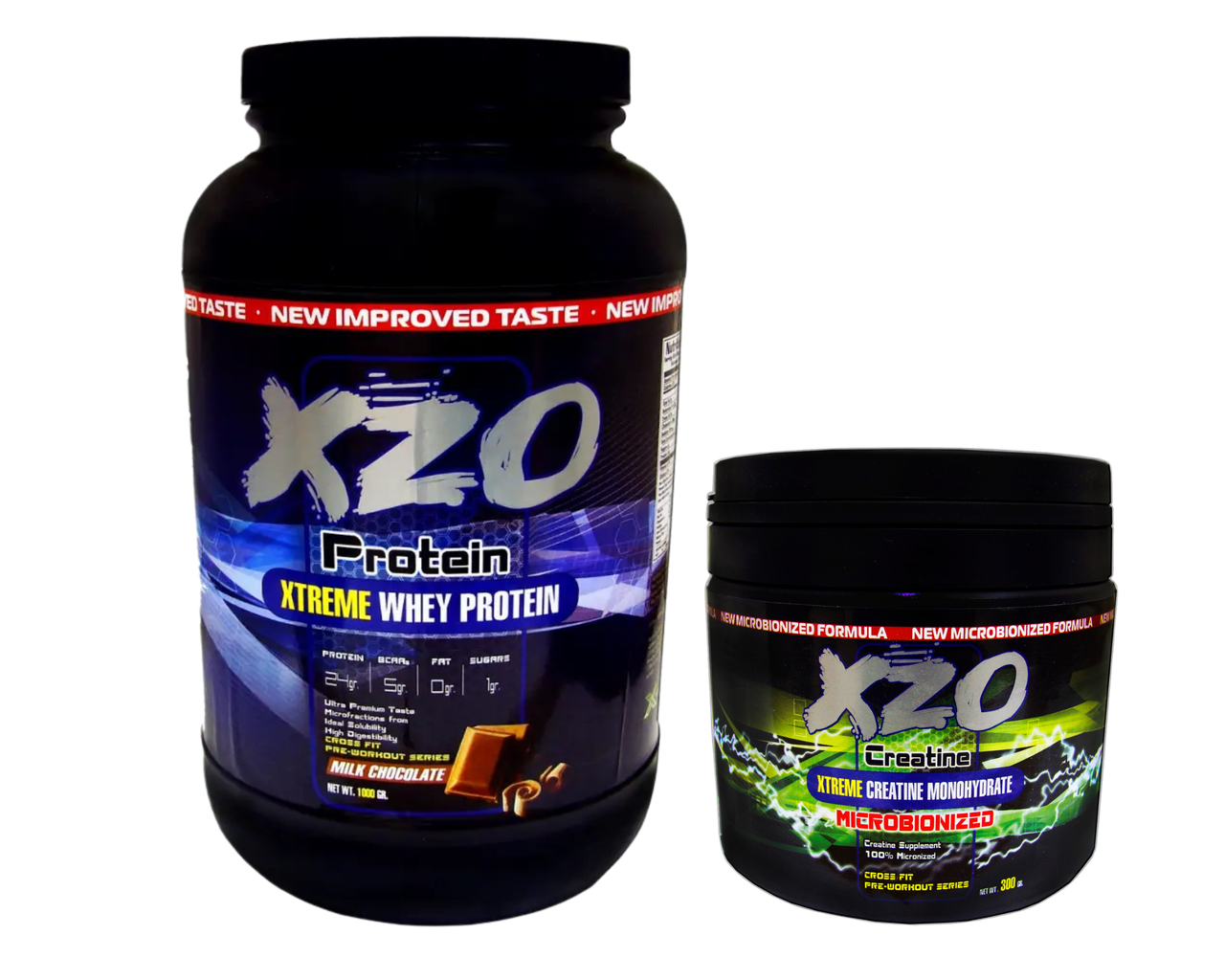 Протеїн XZO Nutrition 1 кг смак Молочний шоколад + Креатин моногідрат XZO Nutrition 0,3 кг, фото 1