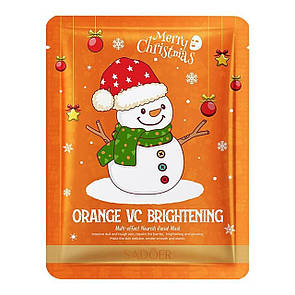 Тканинна маска для обличчя SADOER Christmas Orange освітлювальна 25 г