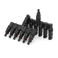 Конектор розгалужувач MC4 Т6 для монтажу сонячних систем, 30A, 1000V