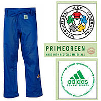 Штани сині від кімоно дзюдо Adidas CHAMPION III IJF штани бавовна спортивні штани для бойових мистецтв