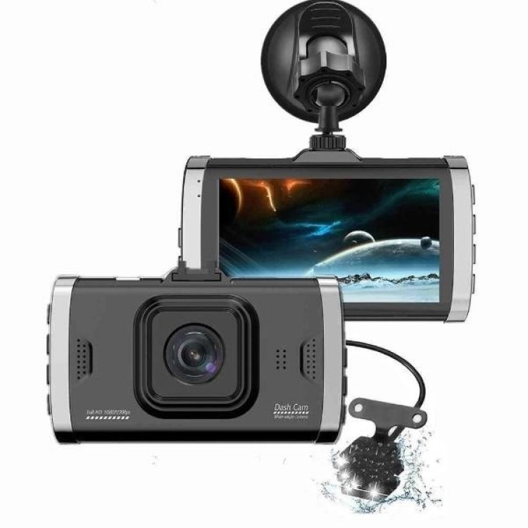 Автомобільний відеореєстратор DVR-T686G+ (2 камери) Full HD, фото 1