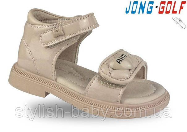 Дитяче літнє взуття гуртом. Дитячі босоніжки 2025 бренда Jong Golf для дівчаток (рр. з 18 по 23), фото 1