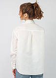 Біла сорочка з льону довгий рукав, фото 4