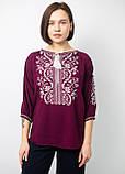 Вишиванка жіноча зі штапелю 3/4 рукав "Хвиля", фото 8