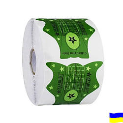 Форми для нарощування нігтів Starlet Professional, Метелик, Зелені, 500 шт/уп