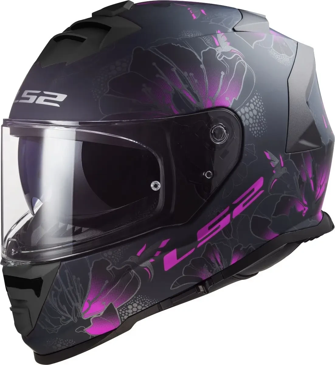 Мотошолом LS2 FF800 Storm II Burst Matt Black Pink