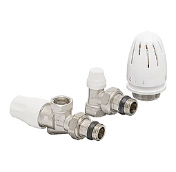 KR SET-13-1/2"x1/2" Комплект для підключення радіаторів кутовий з термоголовкою (Чехія)