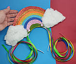 Веселка Обруч Ободок Обідок Райдуга Радуга Віночок різні розміри 450 грн Весняний обруч Весенний обруч, фото 3