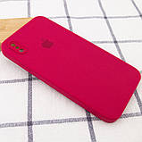 Чохол Silicone Case Square Full Camera Protective (AA) для Apple iPhone XS Max (6.5") Червоний / Rose Red, фото 2