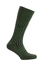 Мужские тактические демисезонные носки ВСУ олива/хаки высокие армейские трекинговые носки с надписью ЗСУ