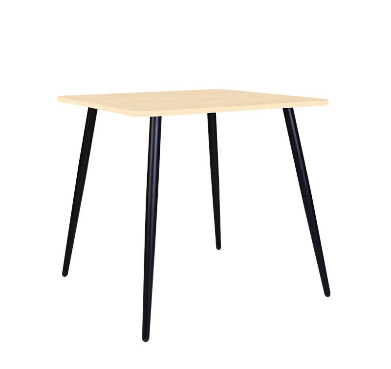 Стіл обідній Modern lite black дсп h18 полярна береза 800х800 мм (Новий Стиль ТМ)
